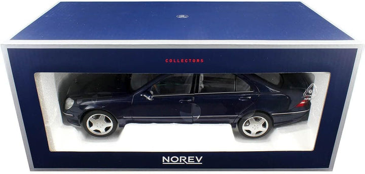 Norev kompatibel mit Mercedes S-Klasse S55 AMG W220 2000 dunkelblau metallic Modellauto 1:18