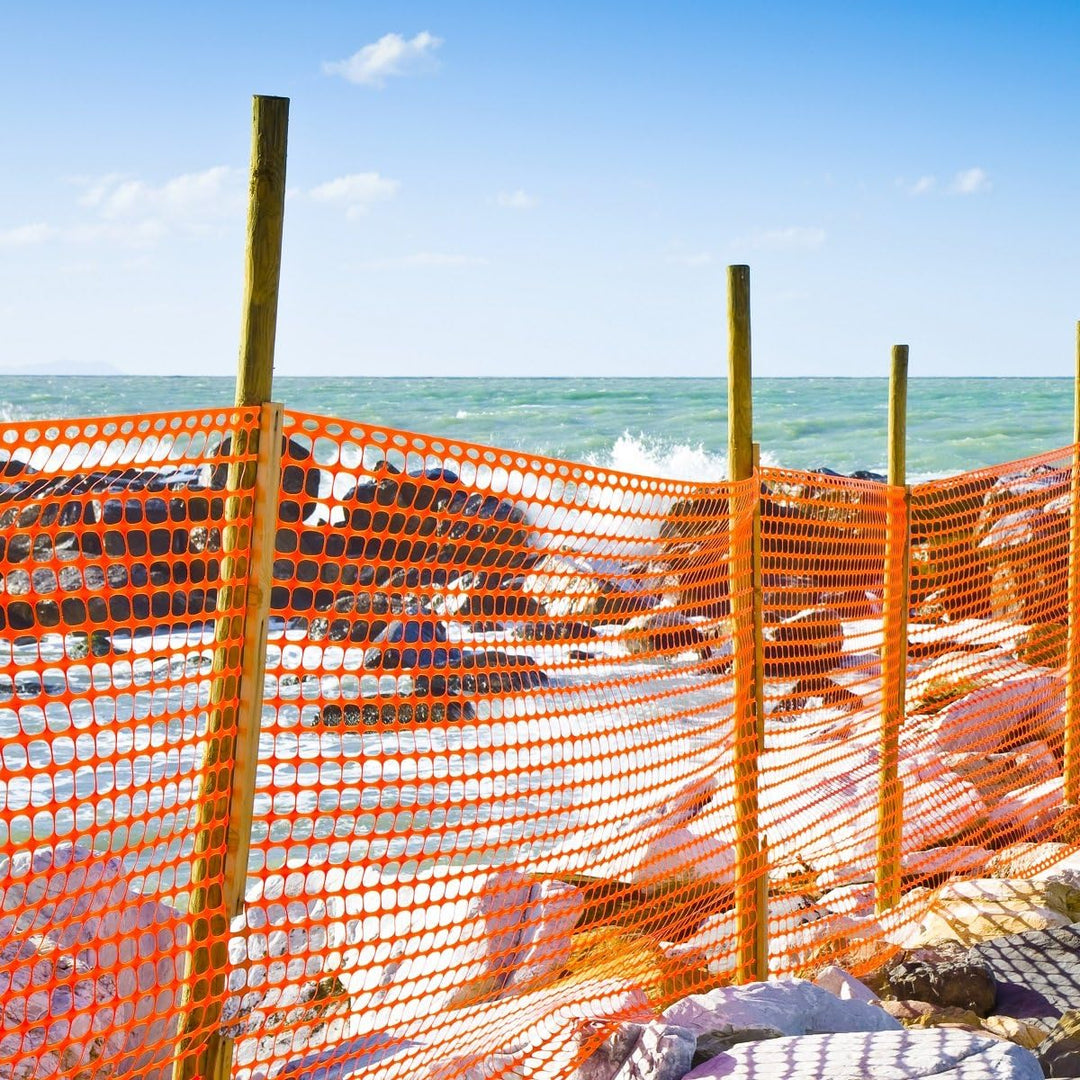 HaGa® Absperrzaun 1,2m x 25m - Bauzaun Zaun mit 120g/m² - Baustellenzaun Kunststoffzaun Gartenzaun i
