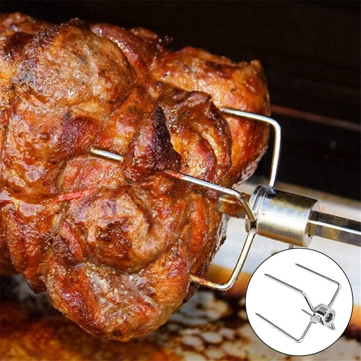 4 Stück BBQ Fleischklammer Fleischnadeln Edelstahl Grillklammer mit Feststellschraube, Chicken Grill