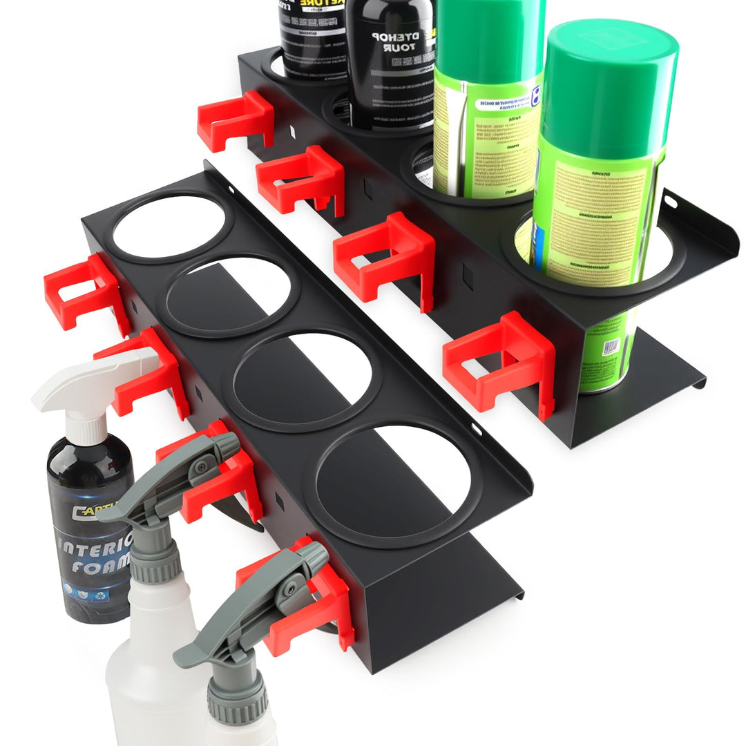 Sprühflaschenhalter 2 Stück, Sprühdosenhalter Spraydosenhalter, Stahl Wandregal Garagenwandregal mit