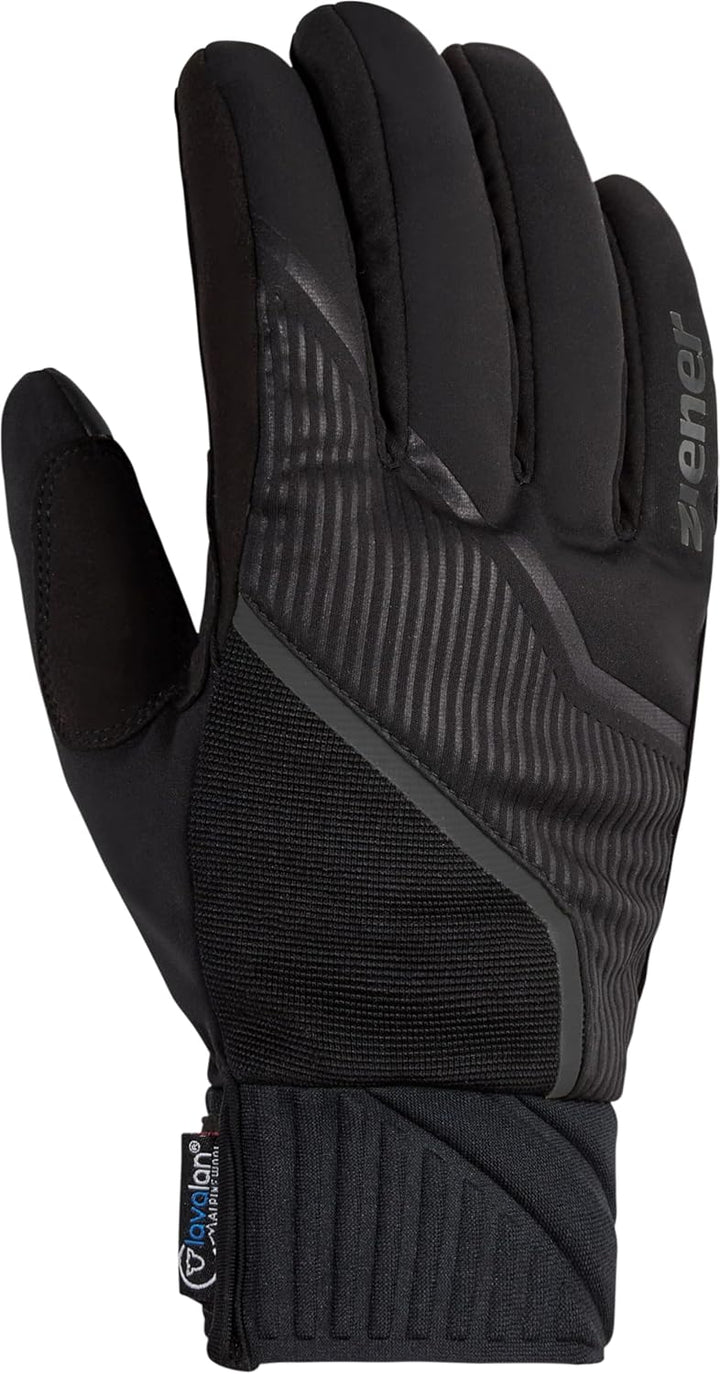 Ziener Herren Uzomi Langlauf/Nordic/Crosscountry-Handschuhe | extra warm, Touch, Soft-Shell 6.5 Schw