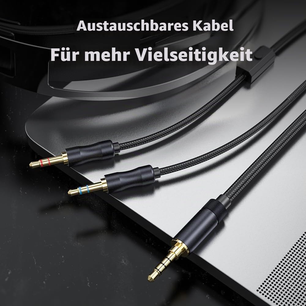 FiiO JadeAudio JT1 Professionelle Studio-Kopfhörer für Aufnahmen, Gaming-Headset mit Mikrofon, 50 mm