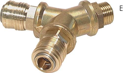 2-fach-Luftweiche mit Kupplungsdosen, G 3/8" Ausführung:2-fach Eingang E:G 3/8"