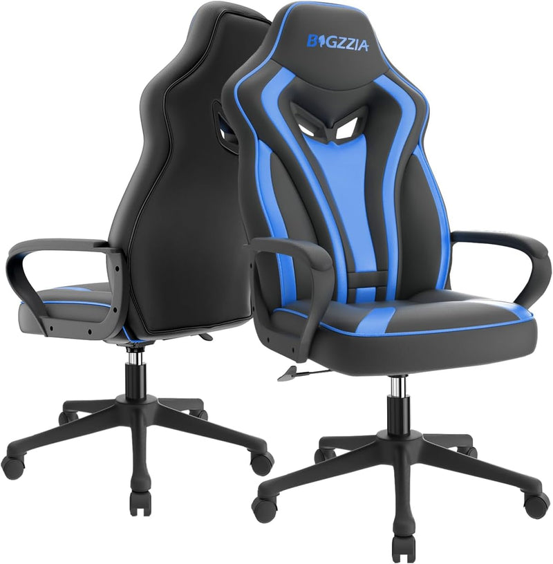 bigzzia Gaming Chair Ergonomic Gaming Stuhl Höhenverstellbarer Bürostuhl 360°Drehsessel Computer Gam