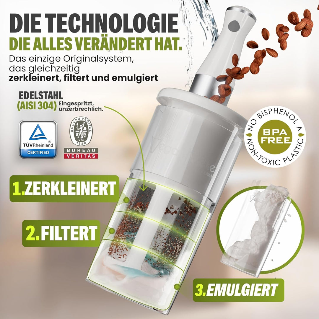 Vegan Milker CLASSIC by Chufamix, multifunktionales Filtersieb - hausgemachte Pflanzenmilch, burmesi