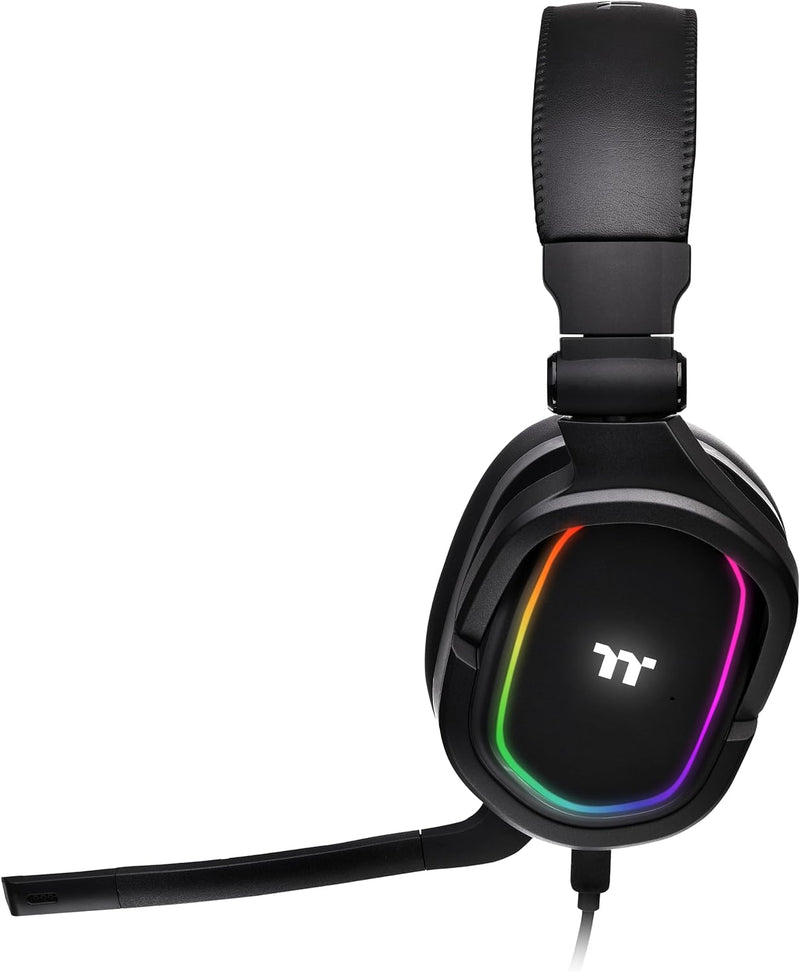 Thermaltake Argent H5 RGB 7.1 Surround-Sound Gaming Headset bidirektionales Mikrofon Memory-Foam Ohr