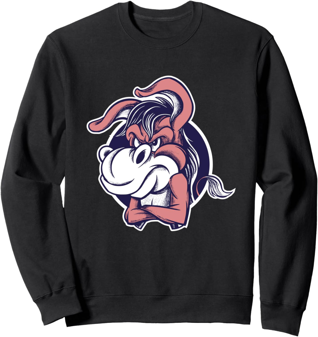 Hartnäckiger Esel verrückt Sweatshirt