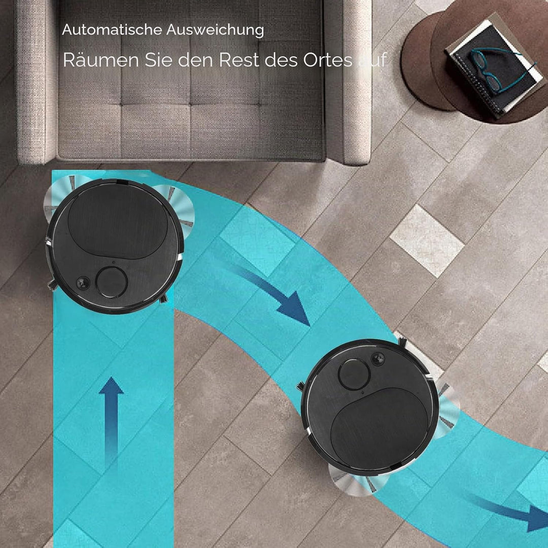 Roboter Staubsauger, USB Lade Mini Smart Kehrroboter, Wischroboter Staubsauger für Holzböden, Fliese
