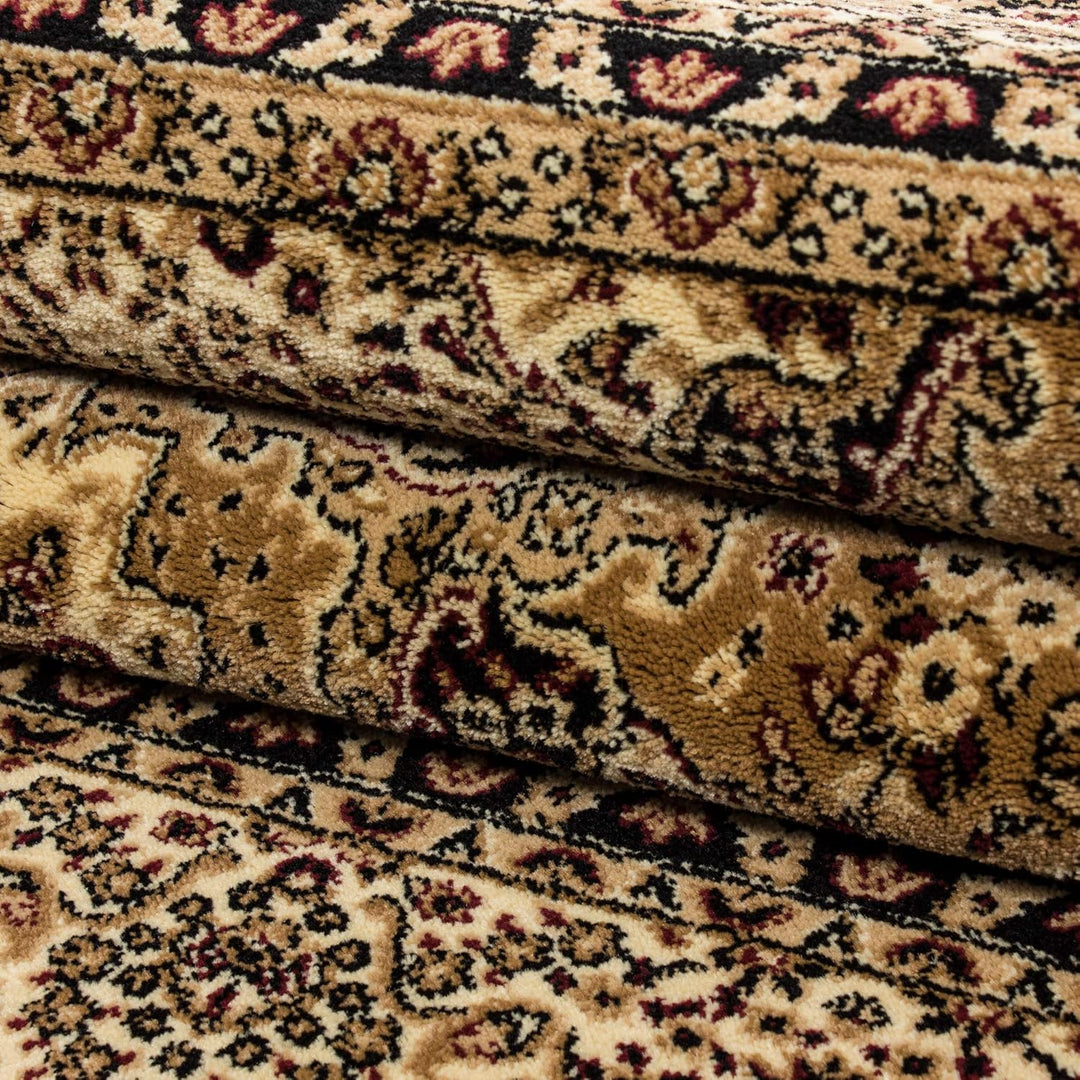 Carpetsale24 Teppich Wohnzimmer Traditioneller Orientalisch Design Beige 160 x 230 cm - Kurzflor Tep