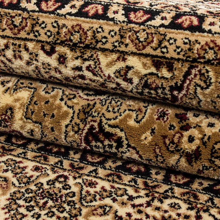 Carpetsale24 Teppich Wohnzimmer Traditioneller Orientalisch Design Beige 160 x 230 cm - Kurzflor Tep