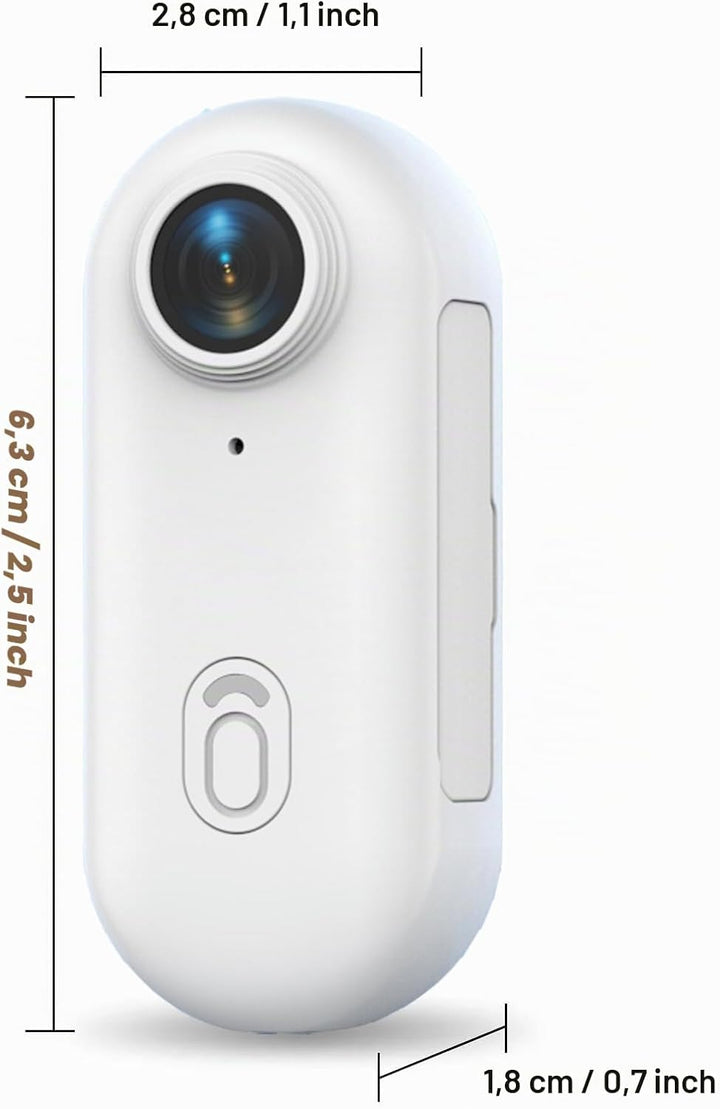TKMARS Mini 4K Action Kamera WLAN, Magnetische Bodycam mit 120° Weitwinkel, Wasserdicht bis 30m mit