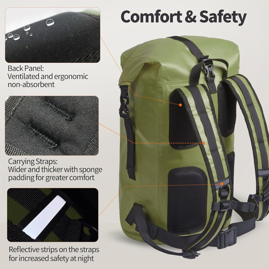 Origem Wasserdichter Rucksack, 35L/55L/85L Rolltop Rucksack Wasserdicht, Dry Bag mit Computereinsatz