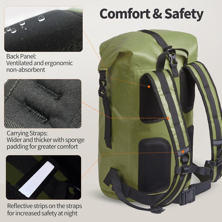Origem Wasserdichter Rucksack, 35L/55L/85L Rolltop Rucksack Wasserdicht, Dry Bag mit Computereinsatz
