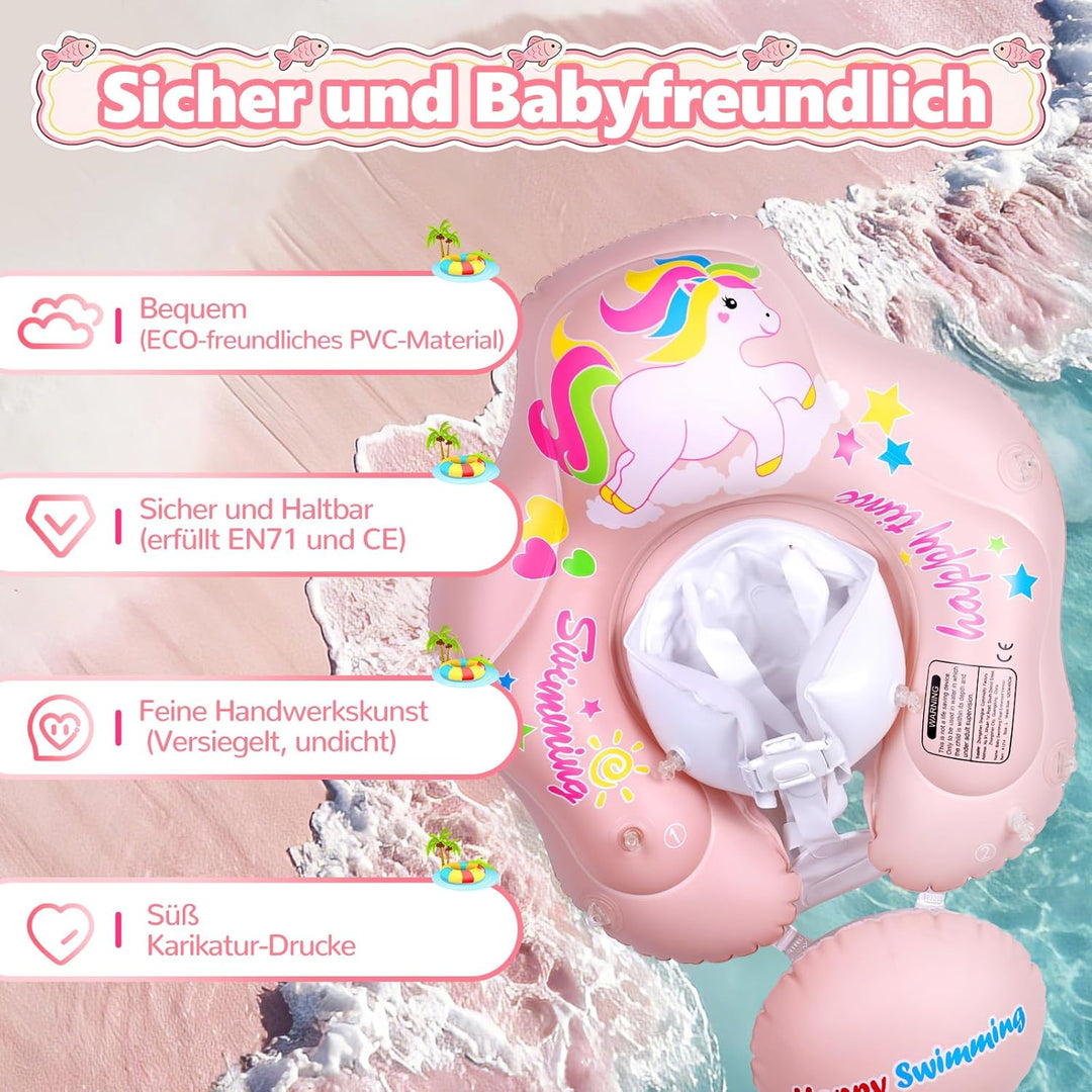 Schwimmsessel für Kinder mit Sonnendach - Schwimmdübel für Kleinkinder im Alter von 6-36 Monaten mit