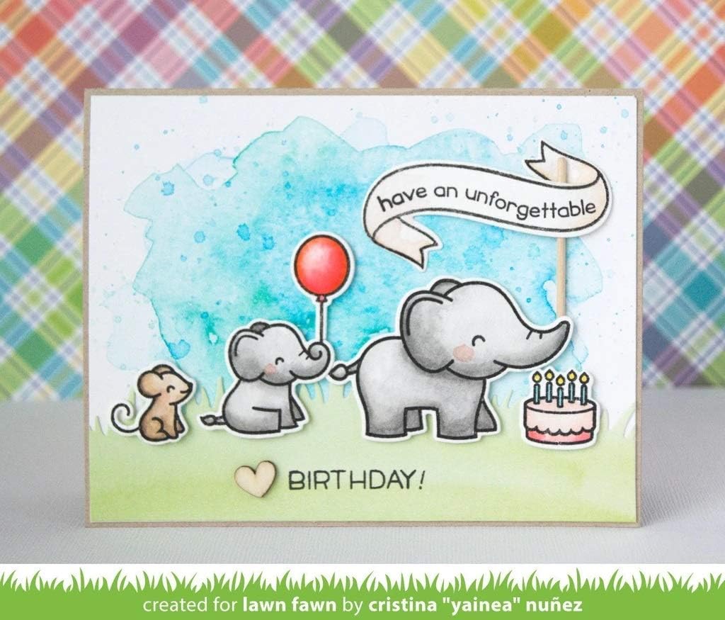 Lawn Fawn Bannertastic LF1336 Stempel, 10,2 x 15,2 cm, klar