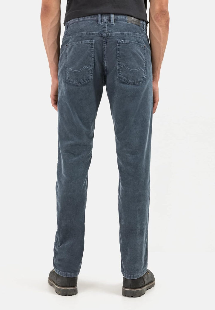 camel active Herren Regular Fit 5-Pocket Hose 42W / 34L Blau, 42W / 34L Blau