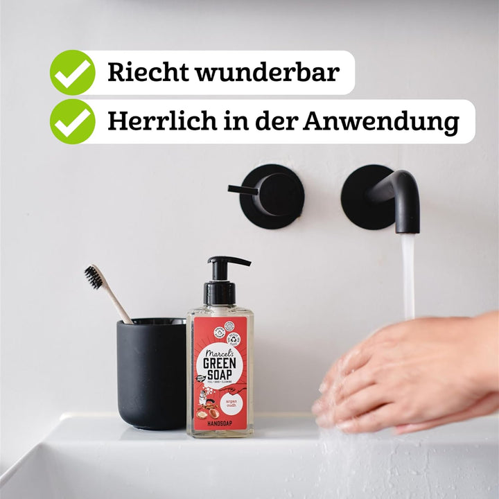 Marcel's Green Soap - Handseife Argan & Oudh - Flüssigseife Spender - 100% Umweltfreundlich - 100% V