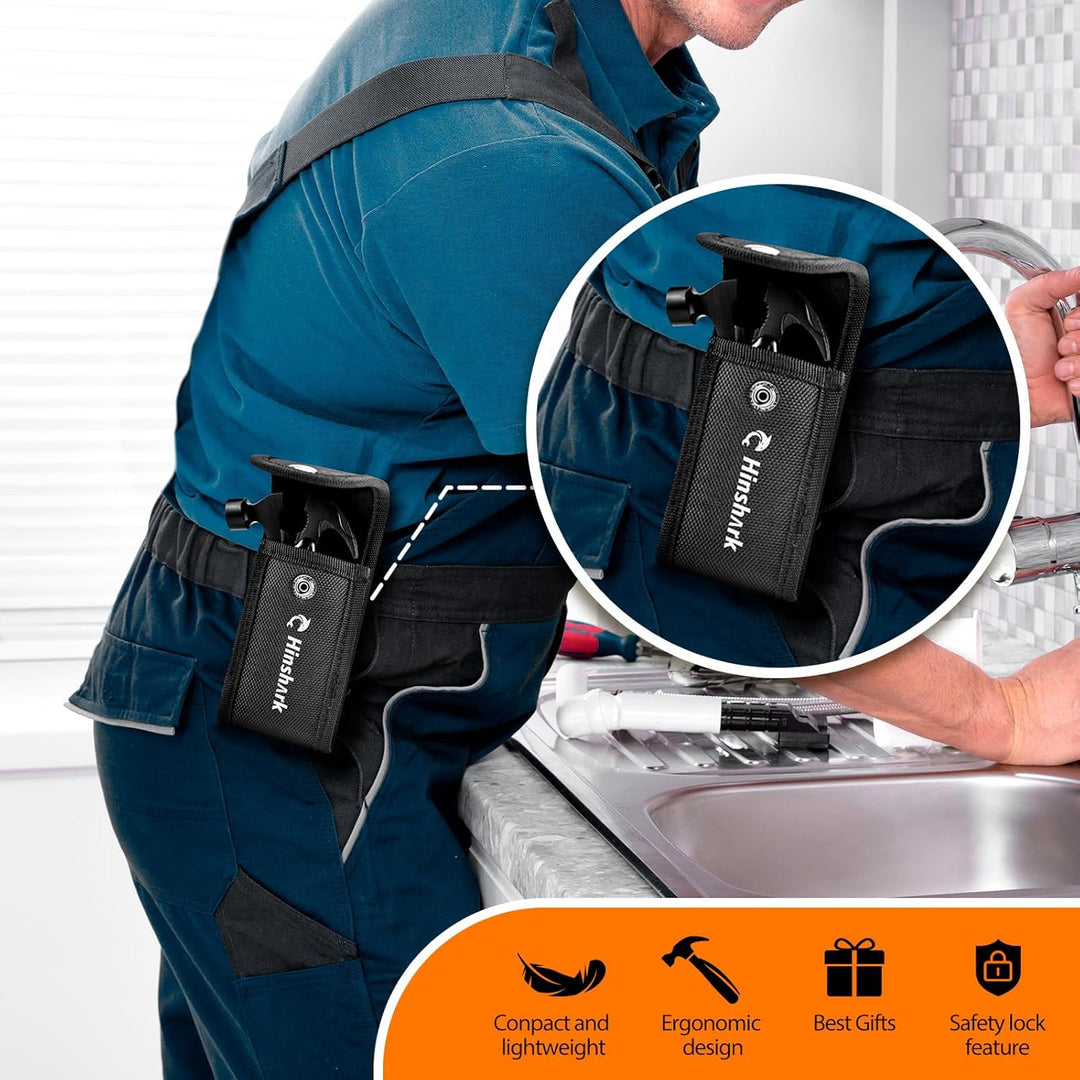Hinshark Geschenke für Männer, 12 in 1 Multitool Camping Zubehör, Adventskalender Füllung für Männer