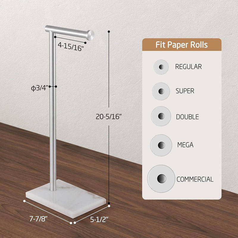 KES WC Toilettenpapierhalter Freistehend Klopapierhalter Edelstahl SUS304 Klorollenhalter Ständer To