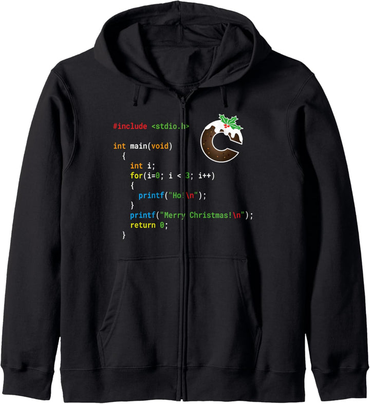 Funny Christmas Xmas C Code - Ho! Ho! Ho! Kapuzenjacke