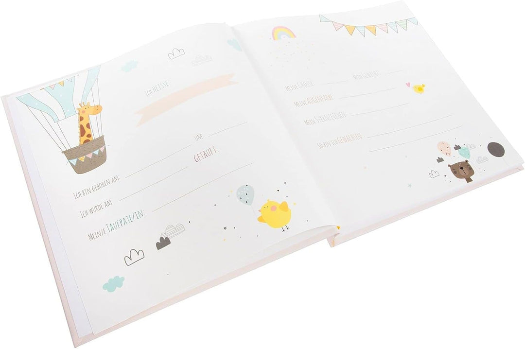 goldbuch 15 469 Babyalbum Animal Parade, Babybuch 30 x 31 x 4 cm, Fotoalbum mit 58 weissen Blankosei