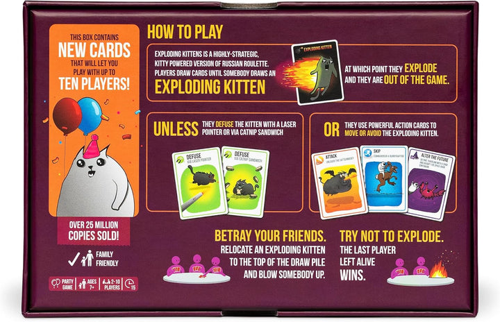 Exploding Kittens Party Pack - Card Games for Adults Teens & Kids - Fun Family Games - A Russian Rou