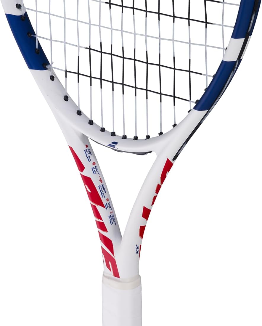 Babolat, Tennisschläger Modell Drive Junior, Einheitsgrösse, Weiss/Blau, Leicht, Griff für kleine Hä