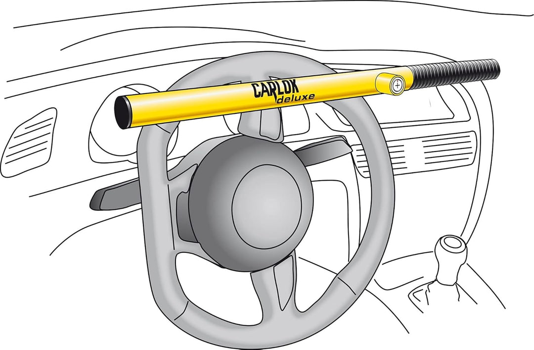 Kleinmetall 60230700 Carlok Deluxe Auto Diebstahlsicherung Lenkradkralle Absperrstange, Silber