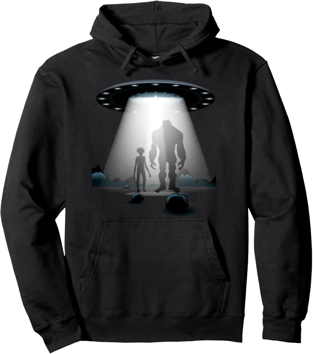 Bigfoot Alien Funny Space UFO Entführung Kryptozoologe Geschenk Pullover Hoodie