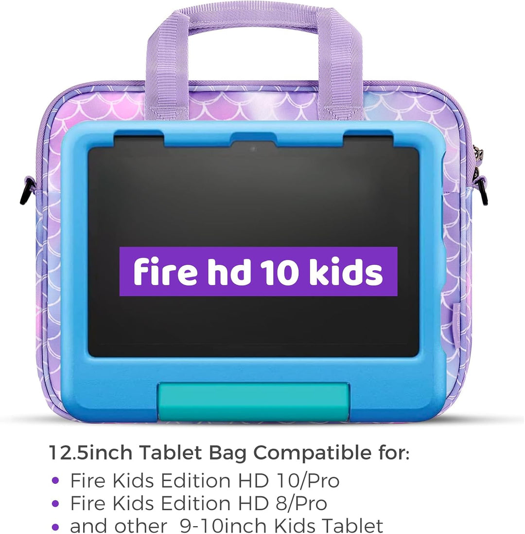 Choco Mocha 12.5 Zoll Kinder Tablet Tasche, Tablet Tasche Hülle für Fire HD 10 8, Fire 10 8 iPad, Ki