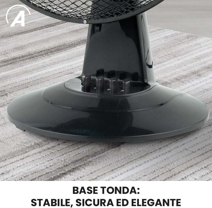Ardes - AR5ST30N Tischventilator STEELO 30N 5 Flügel - Tischventilator 30 cm Oszillierend mit verste