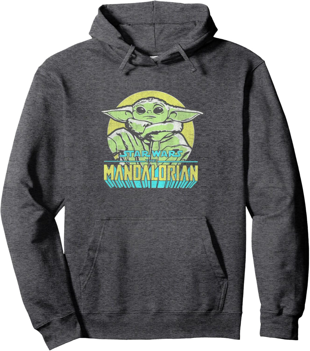 Star Wars: The Mandalorian The Child Pastel Portrait Logo Pullover Hoodie
