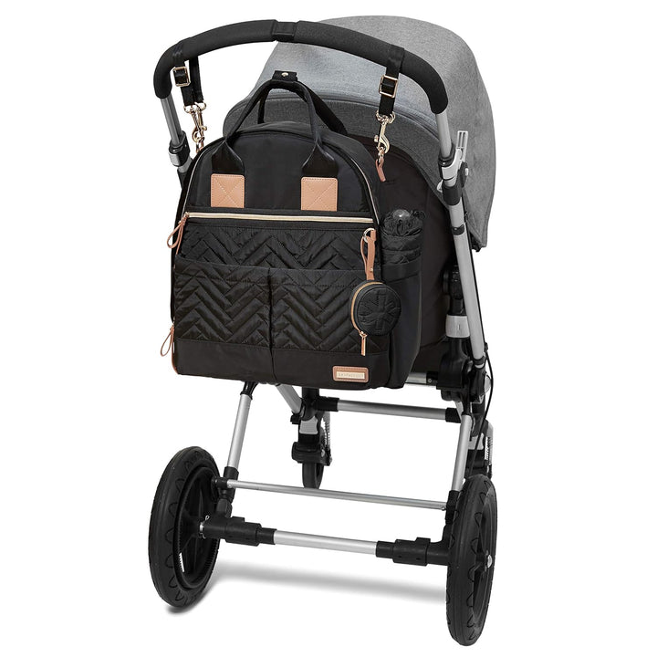 Skip Hop 200675, Multifunktions-Baby-Reisetasche mit Wickelunterlage, Kinderwagenriemen, Flaschentas