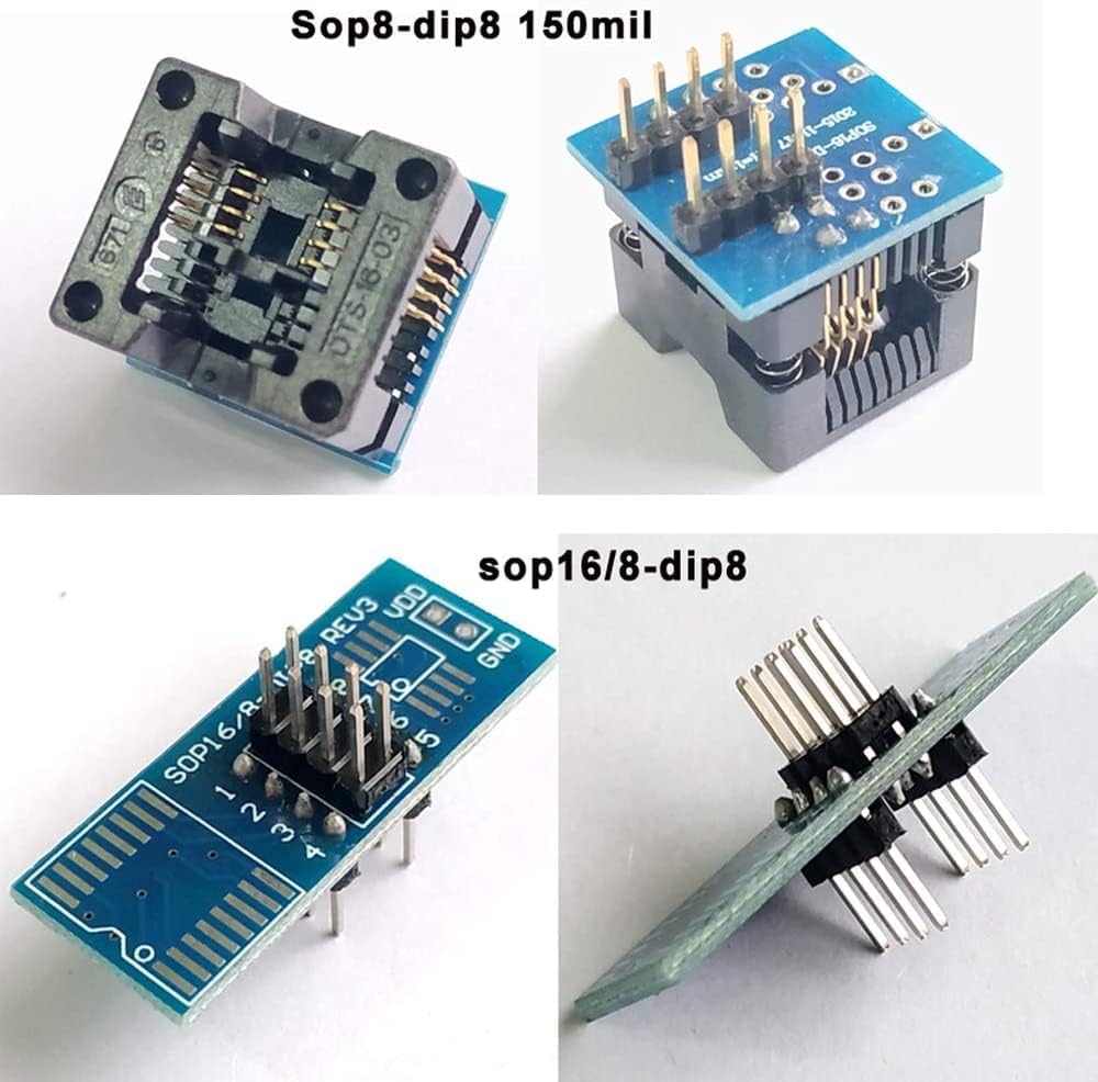 XGOIENZI 14pcs SOP scoket MCU Test Socket Programming Adapter ic chip avr Programmer for Programmer