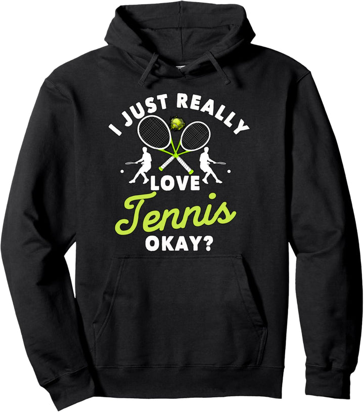 Ich mag wirklich Tennis Trainer Spieler Geschenk Tennis Pullover Hoodie