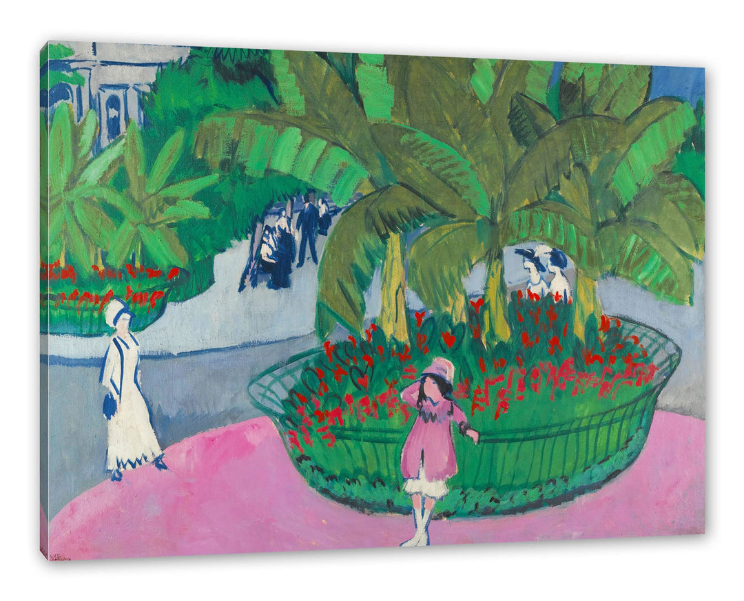 Generisch Ernst Ludwig Kirchner - DAS BOSKETT: ALBERTPLATZ IN DRESDEN als Leinwandbild / Grösse: 100