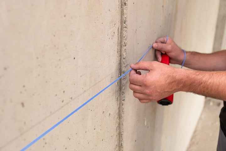 SOLA CLG Schlagschnur Set BLAU I Schlagschnur mit Kreide im praktischen Set |30 Meter Markierschnur