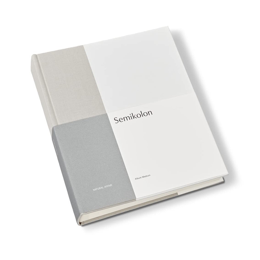 Semikolon 368743 Foto-Album Medium Natural Affair – 21,1x25,5 cm, 80 Seiten cremeweiss, für 160 Foto
