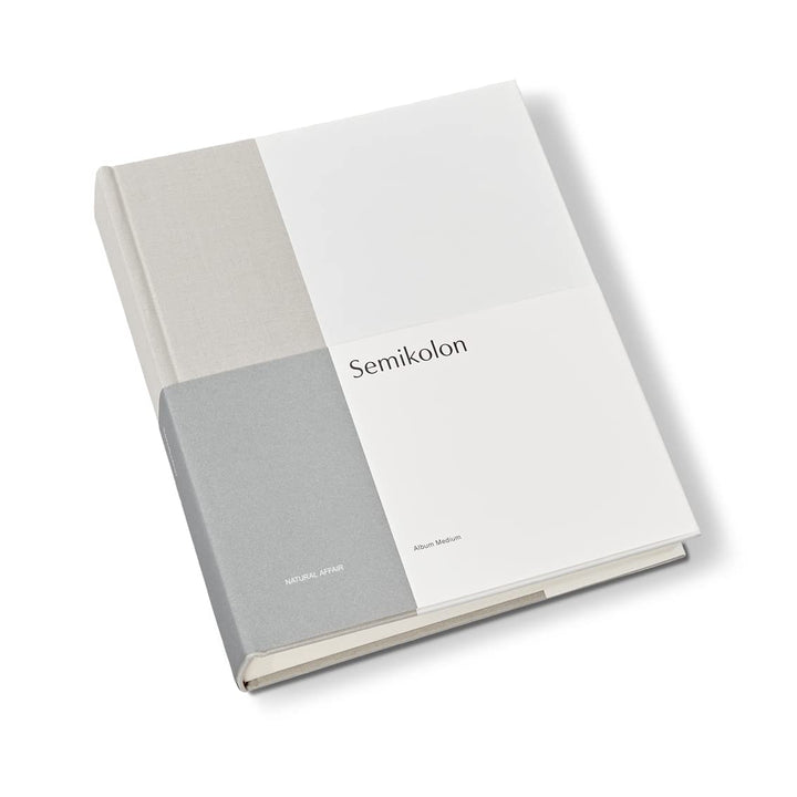 Semikolon 368743 Foto-Album Medium Natural Affair – 21,1x25,5 cm, 80 Seiten cremeweiss, für 160 Foto