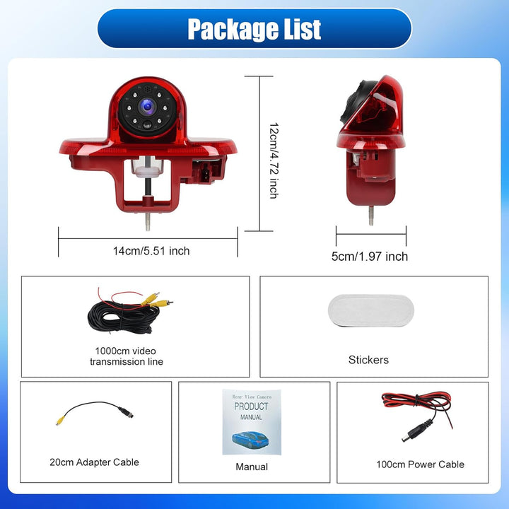 Rückfahrkamera für Renault Trafic 2001-2014 /Renault Trafic Combo 2001-2011 / Vauxhall Vivaro 2001-2