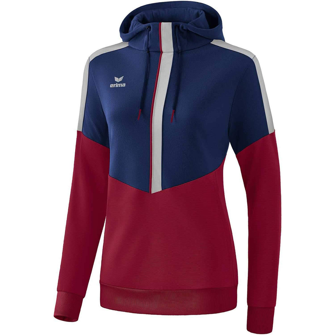Erima Damen Squad Trainings Jacke 34 New Navy/Bordeaux/Silver Grey, 34 New Navy/Bordeaux/Silver Grey