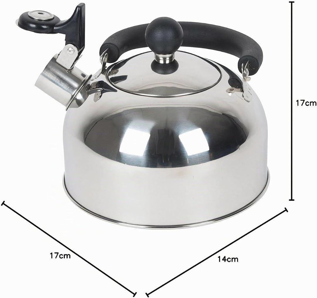 Bo-Camp Trend Flötenkessel Bombee Silber 1,2 l 1.2 Liter Silber, 1.2 Liter Silber