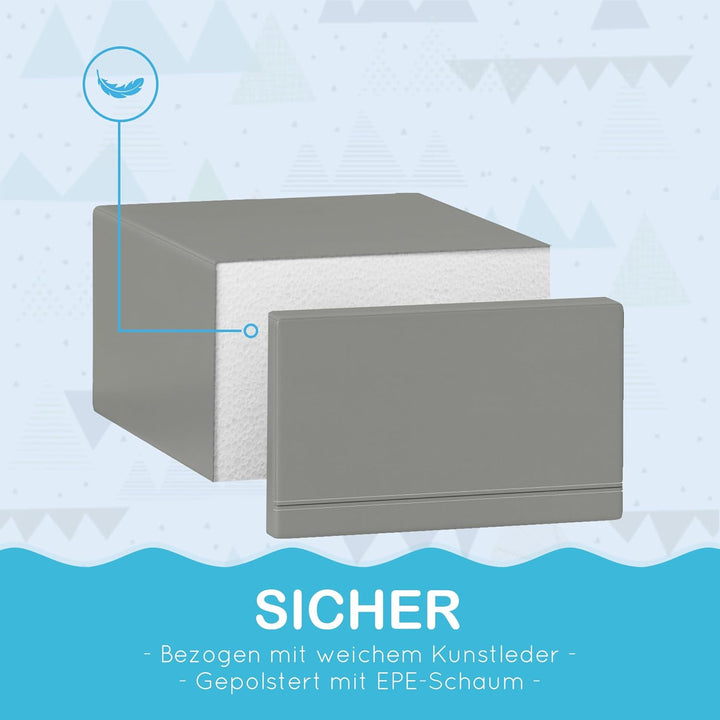 HOMCOM 2 TLG. Schaumstoff Bausteine Kinder Softbausteine Weiche Riesenbausteine Schaumstoffblöcke fü