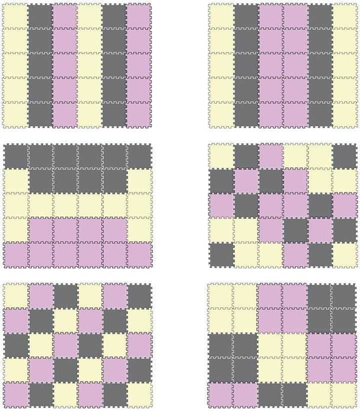 LittleTom 27 Teile Spielmatte Baby Puzzlematte ab Null - 30x30 cm Krabbelmatte Bodenmatte Kinder - P
