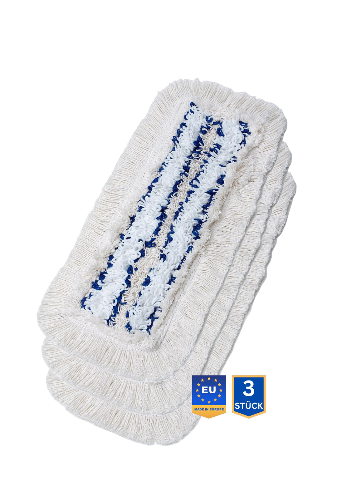 Premium Hospital WISCHBEZUG 50CM | 3er Pack | Profi Wischmopp aus Mikrofaser, Baumwolle & Polyester
