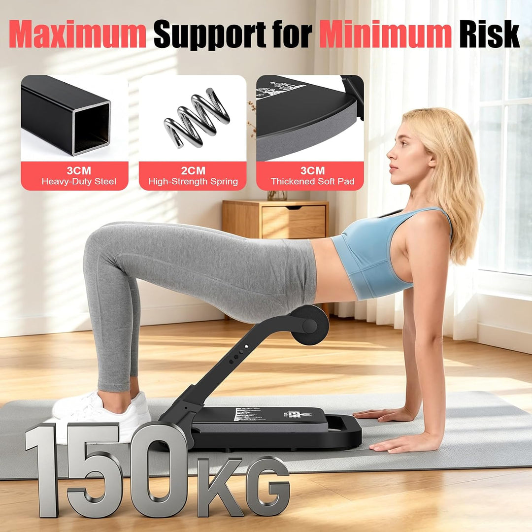 RELIFE REBUILD YOUR LIFE Bauchmuskeltrainer Bauchtrainer für Zuhause Gerät Zusammenklappbar & 3 Wide