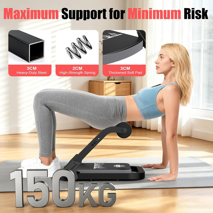 RELIFE REBUILD YOUR LIFE Bauchmuskeltrainer Bauchtrainer für Zuhause Gerät Zusammenklappbar & 3 Wide