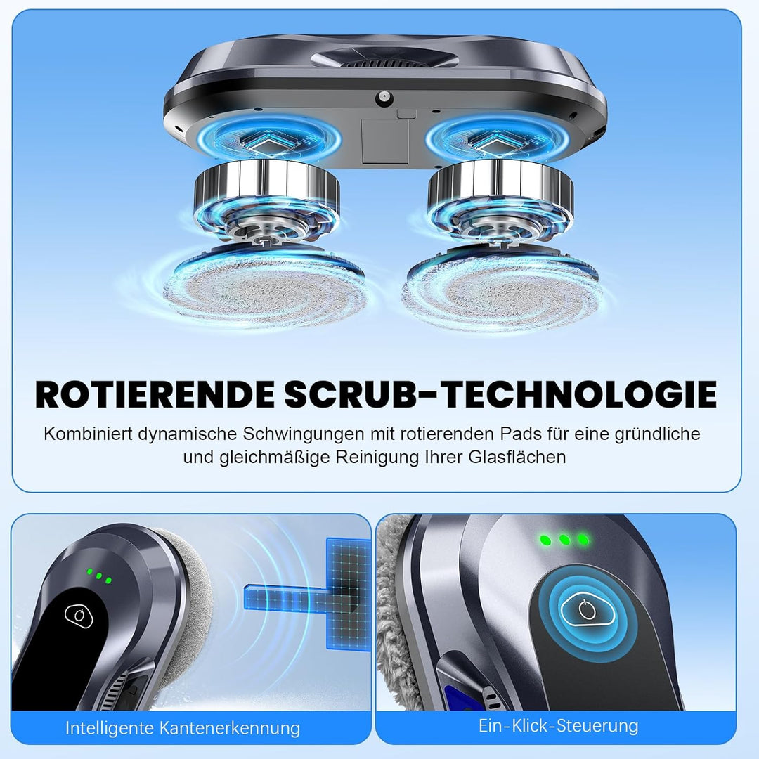 Fensterputzroboter 2026 Neuheit, 6000Pa, Doppeldüsen-Sprühfunktion,