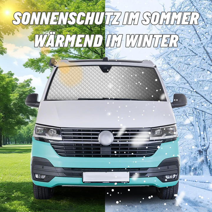 MaxEarn Thermomatte Fahrerhaus passend für VW T5 & T6(ab 2003), Luxus Interne Auto Sonnenblende Fron