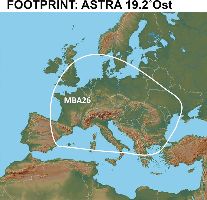 XORO MBA 26 - vollautomatische 39 cm Satellitenantenne, 12/24 Volt, Modernes Trackingverfahren, Empf